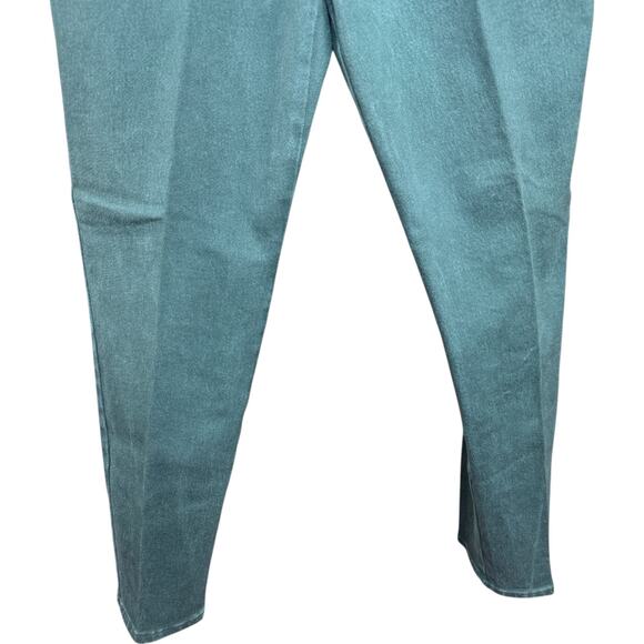 Gloria Vanderbilt Stretch Jeans Green Tapered High Rise Pants Women's Petite 16 - Picture 3 of 9